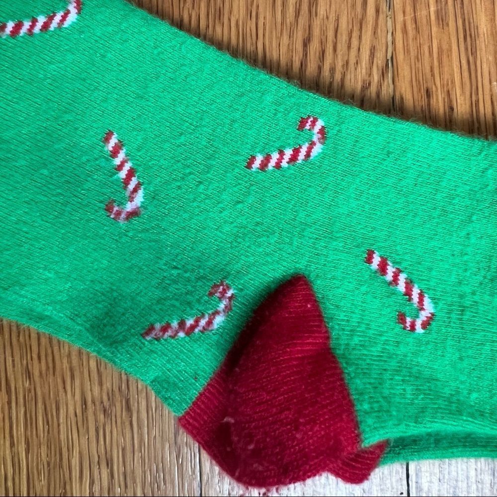 Candy Cane Christmas Socks